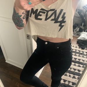 Metal crop work out tank
